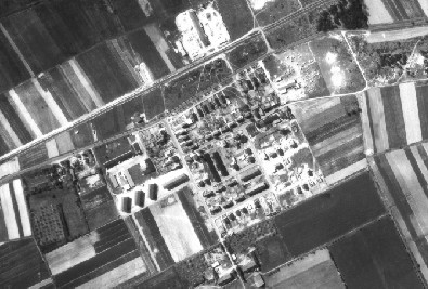 Luftbild der Alliierten von 1945